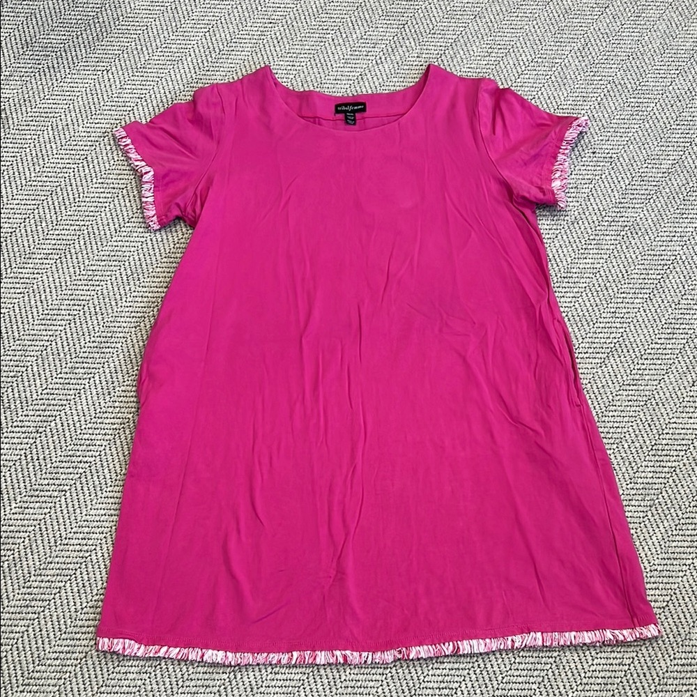 tribal femme Dress with fringe trim
